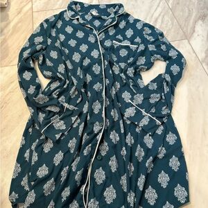 Charter Club Teal and White Patterned Dress